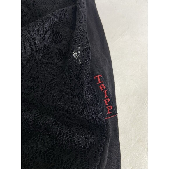 Tripp NYC Black Lace Up Corset Style Zip Hoodie Womens Plus Size 1 1X Goth Emo - Picture 5 of 13